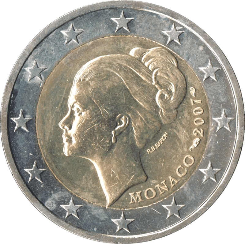 Zwei-Euro-Münze aus Monaco