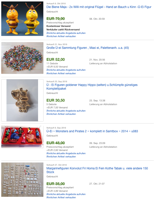 ü ei figuren erfolgreich verkauft